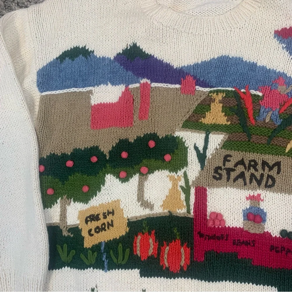 VTG Robert Scott Novelty Farm Stand Sweater - Picture 5 of 14